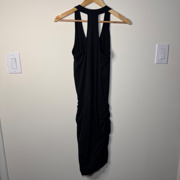 Athleta Dress Women's SM Black Racerback Ruched Side Stretch Sleeveless - Picture 5 of 6